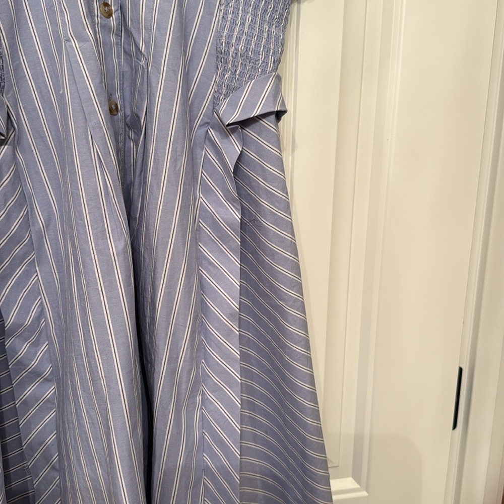 NWOT GORGEOUS ANTHROPOLOGIE cottage core Parisian pleated Midi Dress - Picture 8 of 9